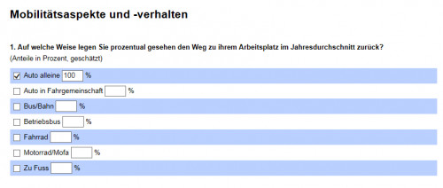 Mehrfachauswahl möglich