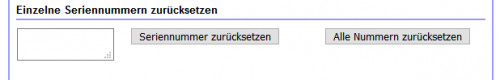 Seriennummern zurücksetzen