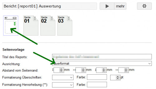 Ausrichtung festlegen